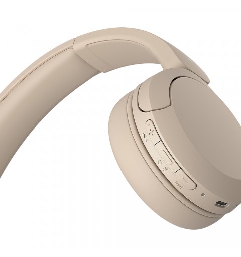 Sony WH-CH520 Auriculares Inalámbrico Diadema Llamadas Música USB Tipo C Bluetooth Base de carga Crema de color