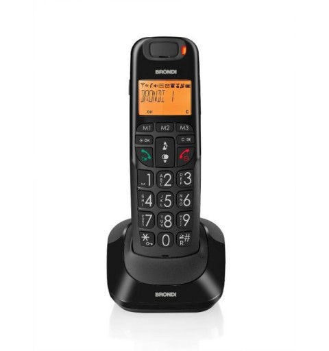 Brondi Bravo Bright Téléphone DECT Identification de l'appelant Noir