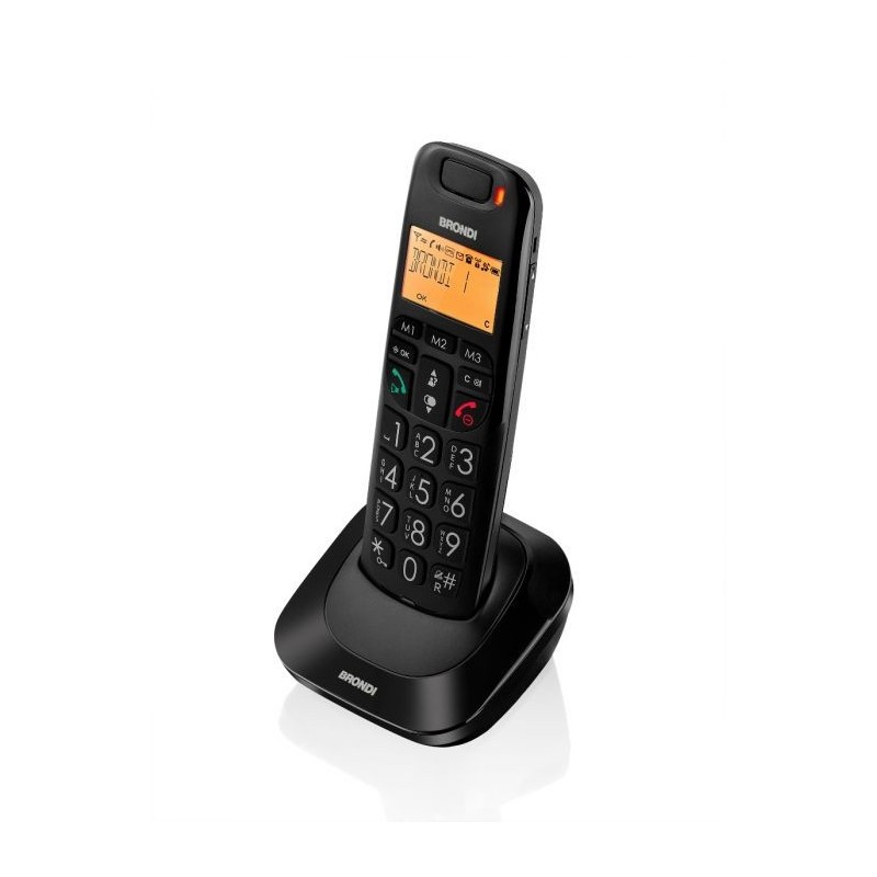 Brondi Bravo Bright Téléphone DECT Identification de l'appelant Noir