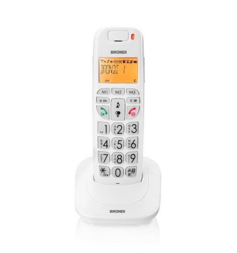 Brondi Bravo Bright Teléfono DECT Identificador de llamadas Blanco