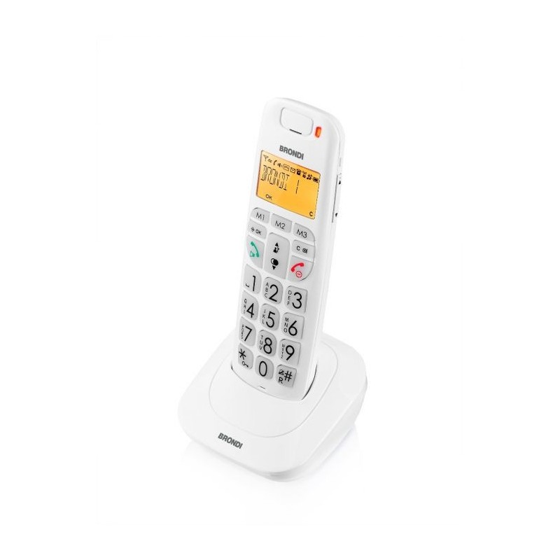 Brondi Bravo Bright DECT-Telefon Anrufer-Identifikation Weiß