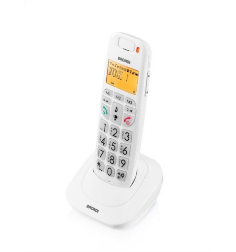 Brondi Bravo Bright DECT-Telefon Anrufer-Identifikation Weiß