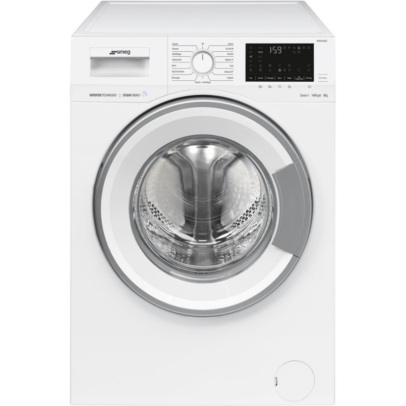 Smeg WHT814ASIT washing machine Front-load 8 kg 1400 RPM A White