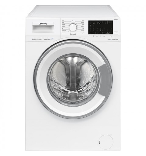 Smeg WHT814ASIT machine à laver Charge avant 8 kg 1400 tr min A Blanc