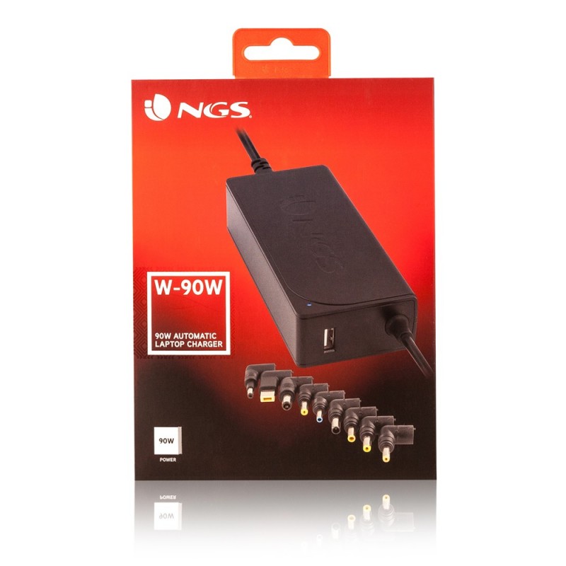 NGS W-90 adaptador e inversor de corriente Interior 90 W Negro