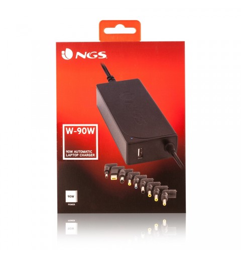 NGS W-90 adaptador e inversor de corriente Interior 90 W Negro