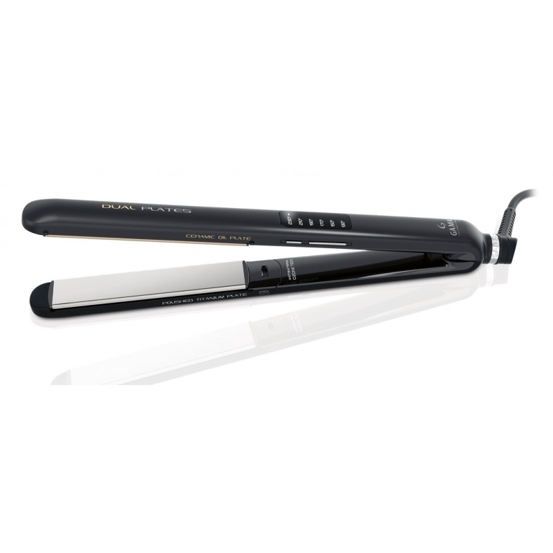 GA.MA LED Dual Plates 4D Straightening iron Warm Black 50 W 3 m