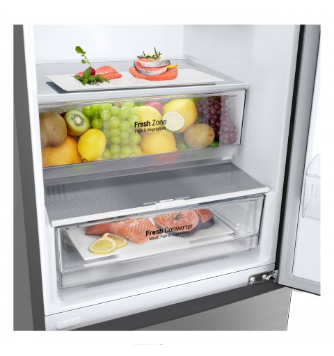 LG GBP62PZNAC.APZQEUR fridge-freezer Freestanding 384 L A Stainless steel