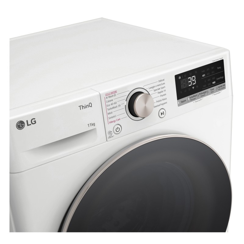 LG F4R7011TSWG machine à laver Charge avant 11 kg 1400 tr min A Blanc