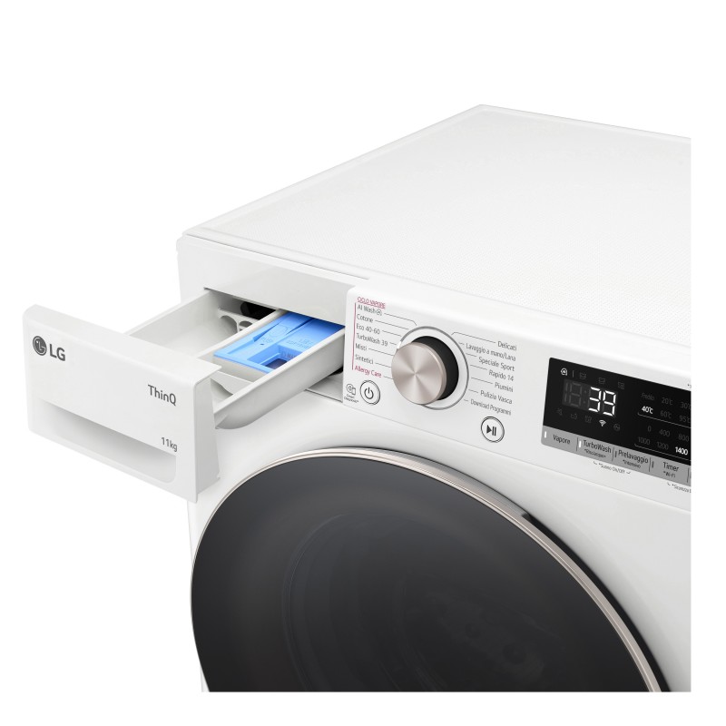 LG F4R7011TSWG machine à laver Charge avant 11 kg 1400 tr min A Blanc