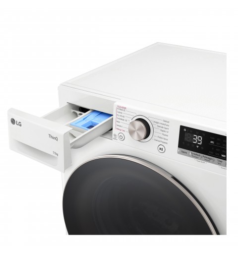 LG F4R7011TSWG machine à laver Charge avant 11 kg 1400 tr min A Blanc