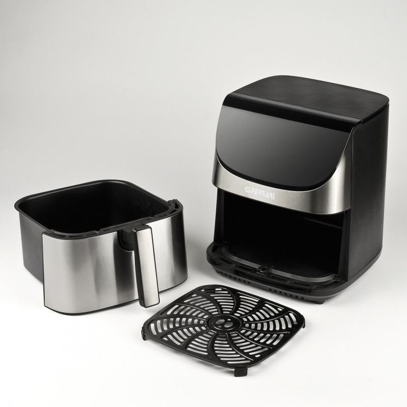 G3 Ferrari FRIGGISANO XXL Single 8 L Stand-alone 1700 W Hot air fryer Black, Stainless steel