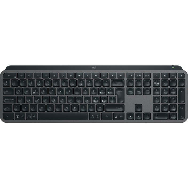 Logitech MX Keys S Tastatur RF Wireless + Bluetooth QWERTY Italienisch Graphit