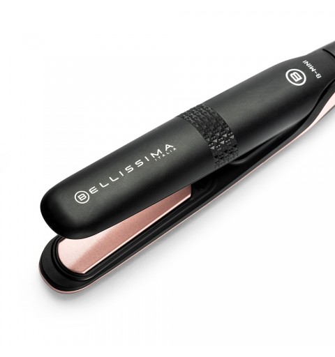 Bellissima B-Mini Plancha de pelo Caliente Negro, Rosa 25 W 1,8 m