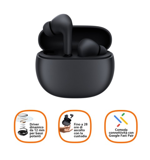 Xiaomi Redmi Buds 4 Active Écouteurs Sans fil Ecouteurs Appels Musique Bluetooth Noir