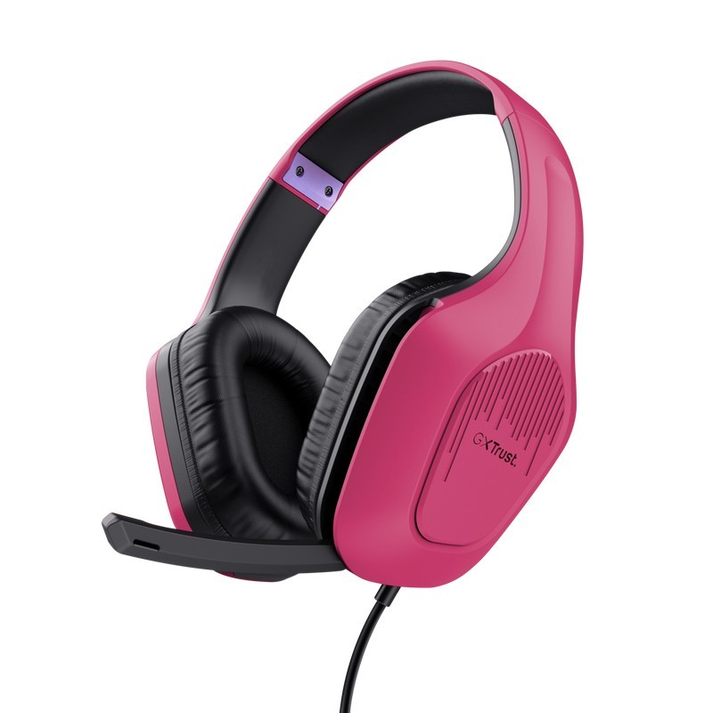 Trust GXT 415P Zirox Kopfhörer Kabelgebunden Kopfband Gaming Pink