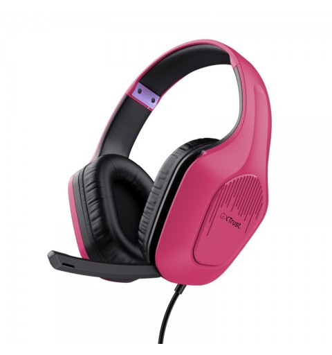 Trust GXT 415P Zirox Casque Avec fil Arceau Jouer Rose