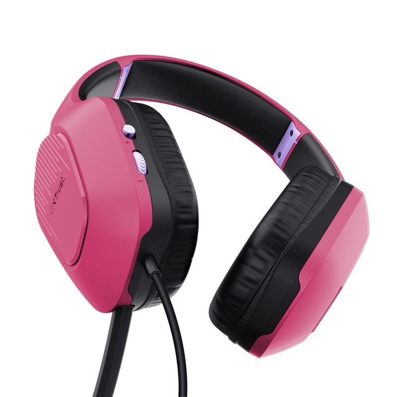 Trust GXT 415P Zirox Casque Avec fil Arceau Jouer Rose