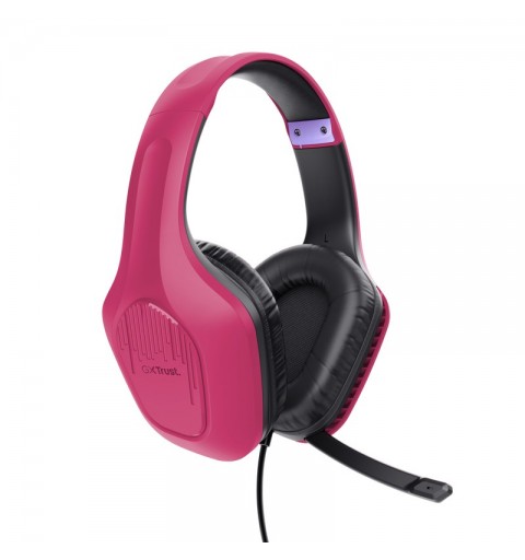 Trust GXT 415P Zirox Casque Avec fil Arceau Jouer Rose