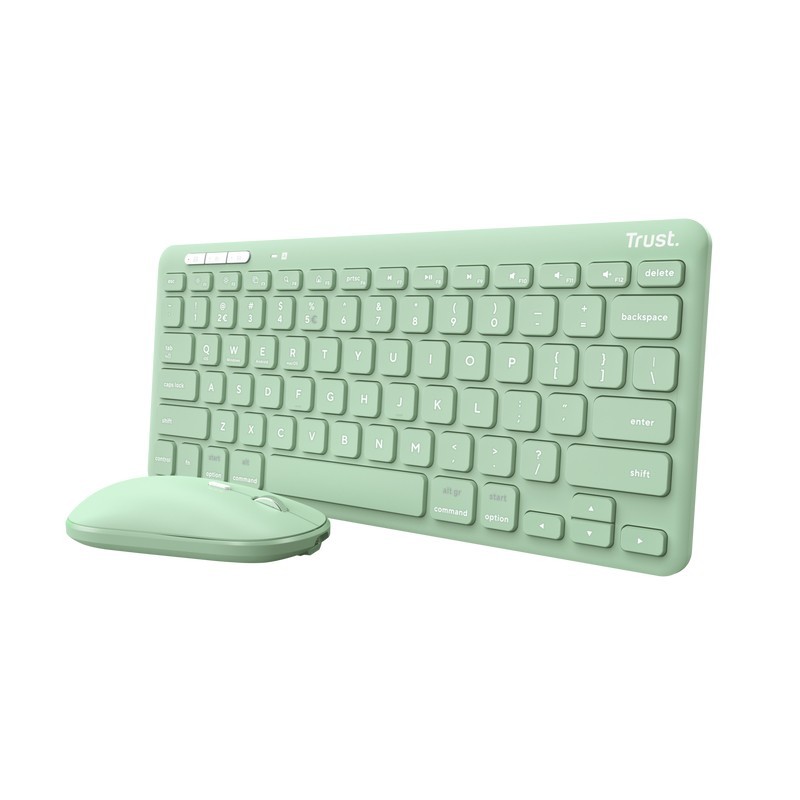 Trust Lyra clavier Souris incluse RF sans fil + Bluetooth QWERTY Italien Vert