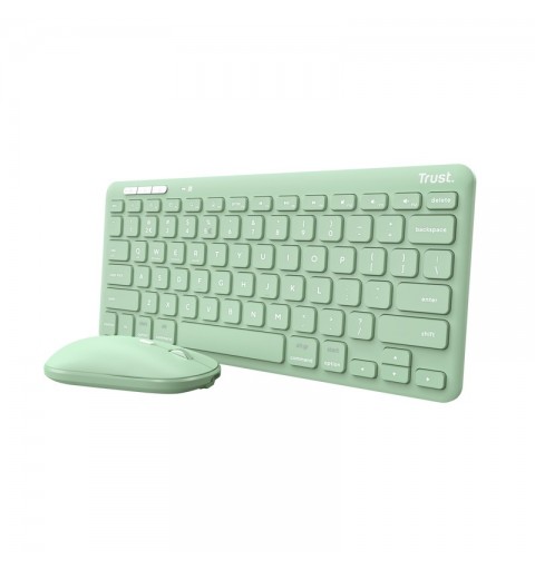 Trust Lyra clavier Souris incluse RF sans fil + Bluetooth QWERTY Italien Vert