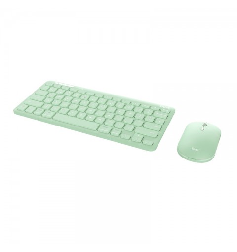 Trust Lyra clavier Souris incluse RF sans fil + Bluetooth QWERTY Italien Vert