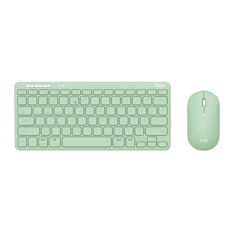 Trust Lyra keyboard Mouse included RF Wireless + Bluetooth QWERTY Italian Green