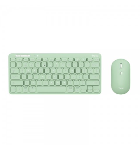 Trust Lyra keyboard Mouse included RF Wireless + Bluetooth QWERTY Italian Green