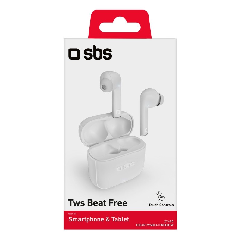 SBS Beat Free Auriculares True Wireless Stereo (TWS) Dentro de oído Llamadas Música Blanco