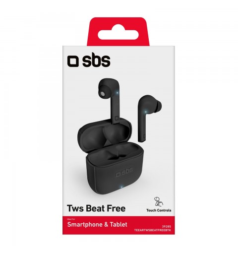 SBS Beat Free Auricolare True Wireless Stereo (TWS) In-ear Musica e Chiamate Nero