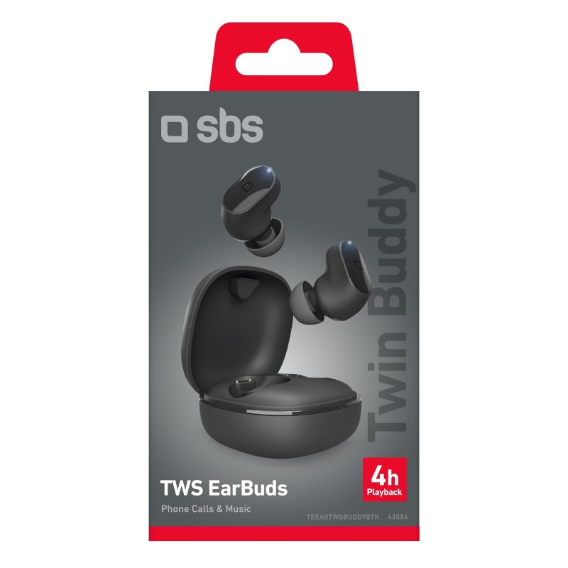 SBS Twin Buddy Headset True Wireless Stereo (TWS) In-ear Calls Music Bluetooth Black