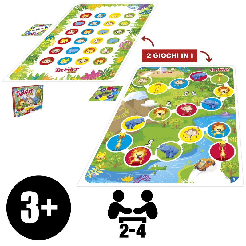 Hasbro Gaming Twister Junior Brettspiel Reisen Abenteuer