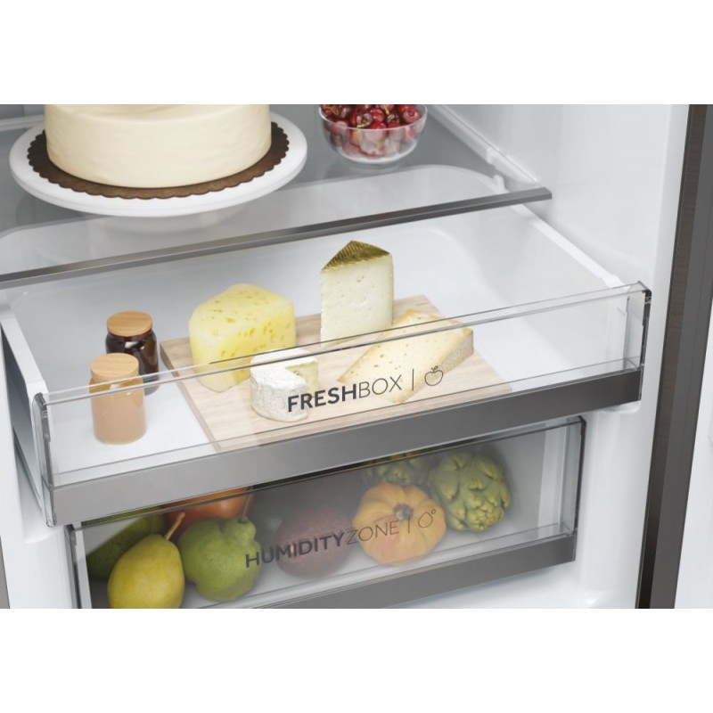 Haier 2D 60 Serie 3 HDW3620DNPD réfrigérateur-congélateur Pose libre 377 L D Argent