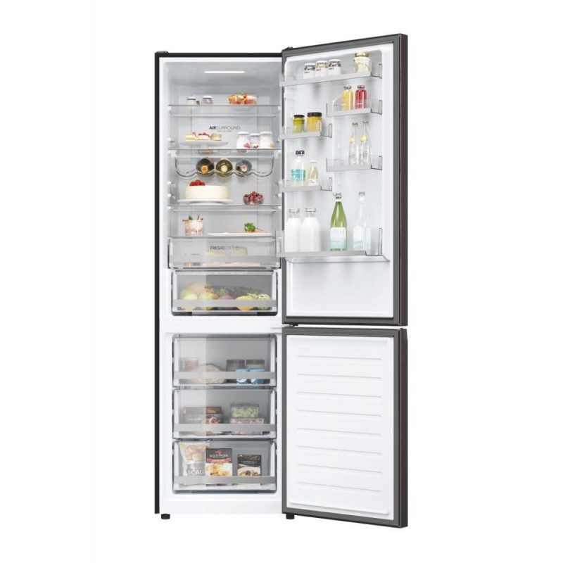 Haier 2D 60 Serie 5 HDW5620CNPD fridge-freezer Freestanding 377 L C Silver