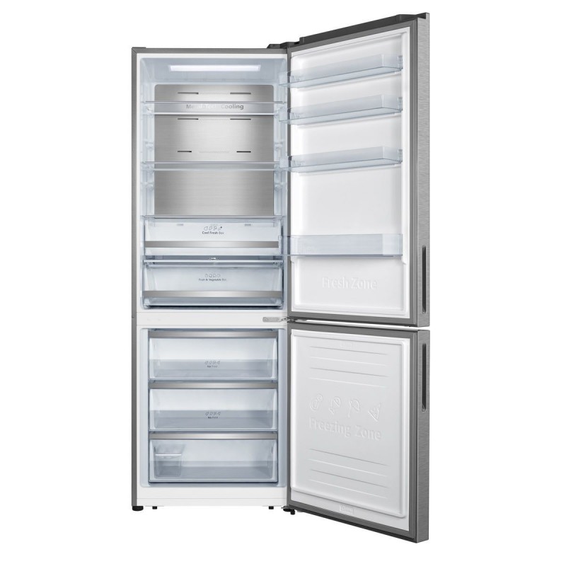 Hisense RB645N4BIE fridge-freezer Freestanding 495 L E Stainless steel