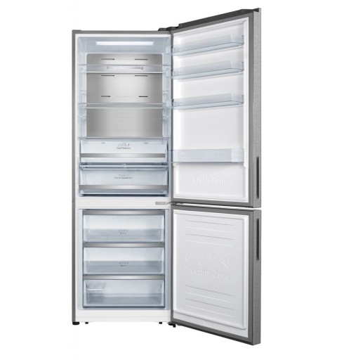 Hisense RB645N4BIE fridge-freezer Freestanding 495 L E Stainless steel