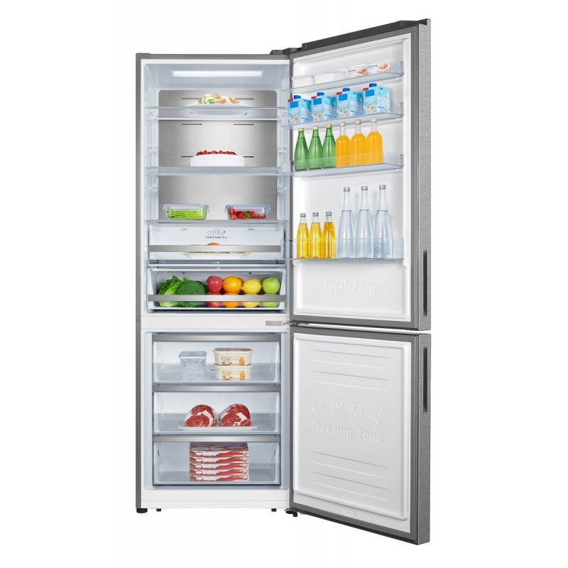 Hisense RB645N4BIE fridge-freezer Freestanding 495 L E Stainless steel