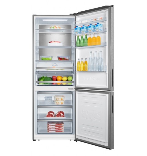 Hisense RB645N4BIE fridge-freezer Freestanding 495 L E Stainless steel