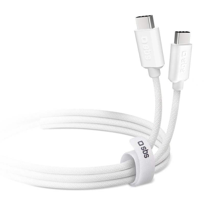 SBS TECABLETISSUETCCG câble USB 1,5 m USB 2.0 USB C Blanc