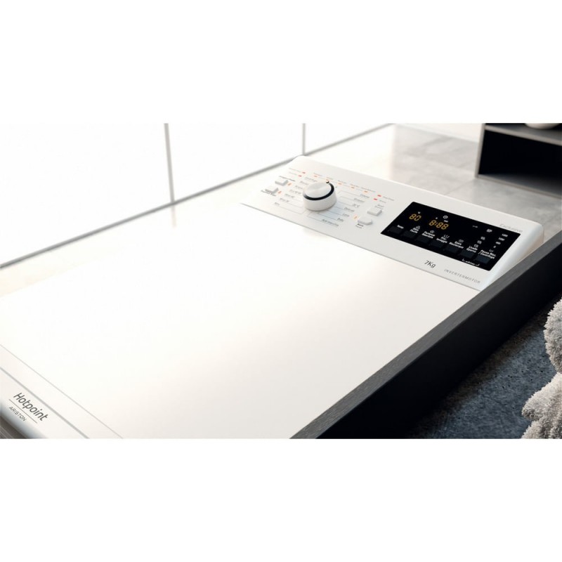 Hotpoint WMTG 723B IT Waschmaschine Toplader 7 kg 1200 RPM D Weiß