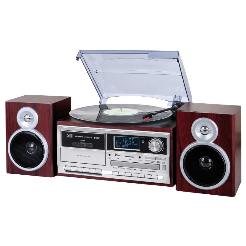 Trevi TT 1072 DAB Direct drive audio turntable Wood Semi Automatic