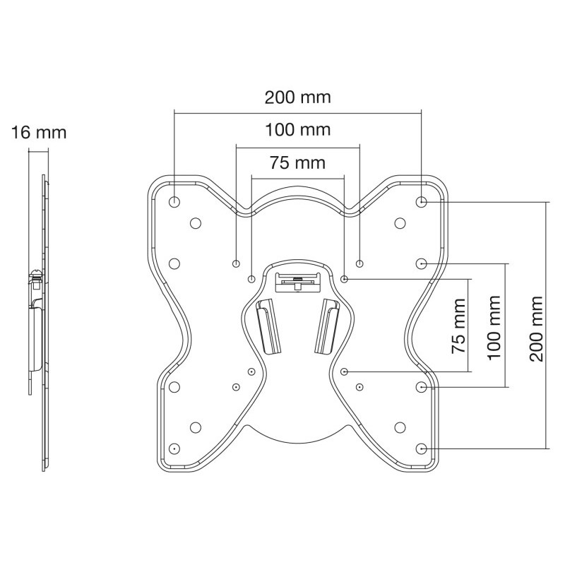 Munari SP360 support pour téléviseur Noir