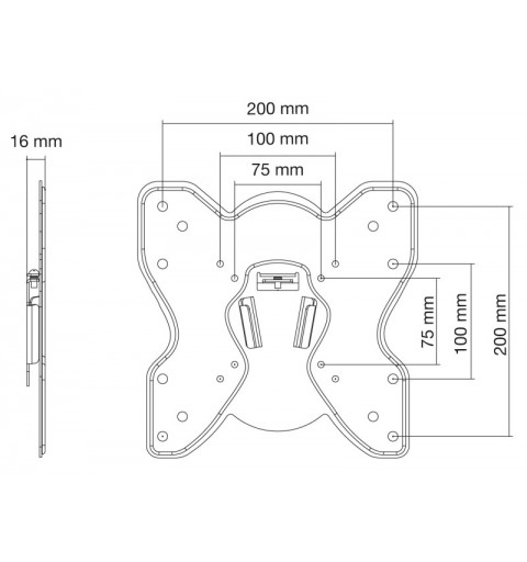 Munari SP360 support pour téléviseur Noir