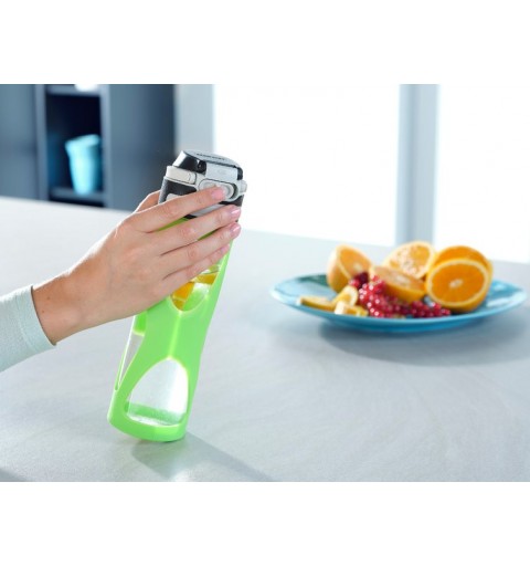 Leifheit 03260 drinking bottle Daily usage, Fitness, Sports 600 ml Glass, Polypropylene (PP), Silicone Black, Green, Transparent