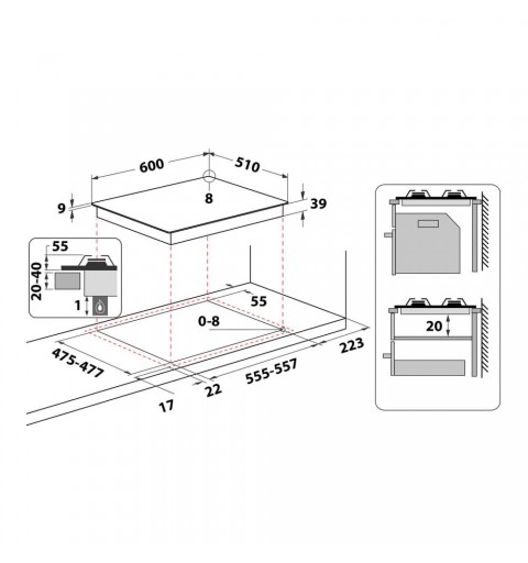 Hotpoint PCN 642 IX HAR Edelstahl Integriert 59 cm Gaskochfeld 4 Zone(n)