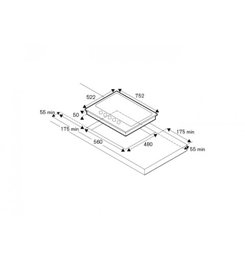 Bertazzoni La Germania P7101D9X 19 hobs Acero inoxidable Integrado 75 cm Encimera de gas 5 zona(s)