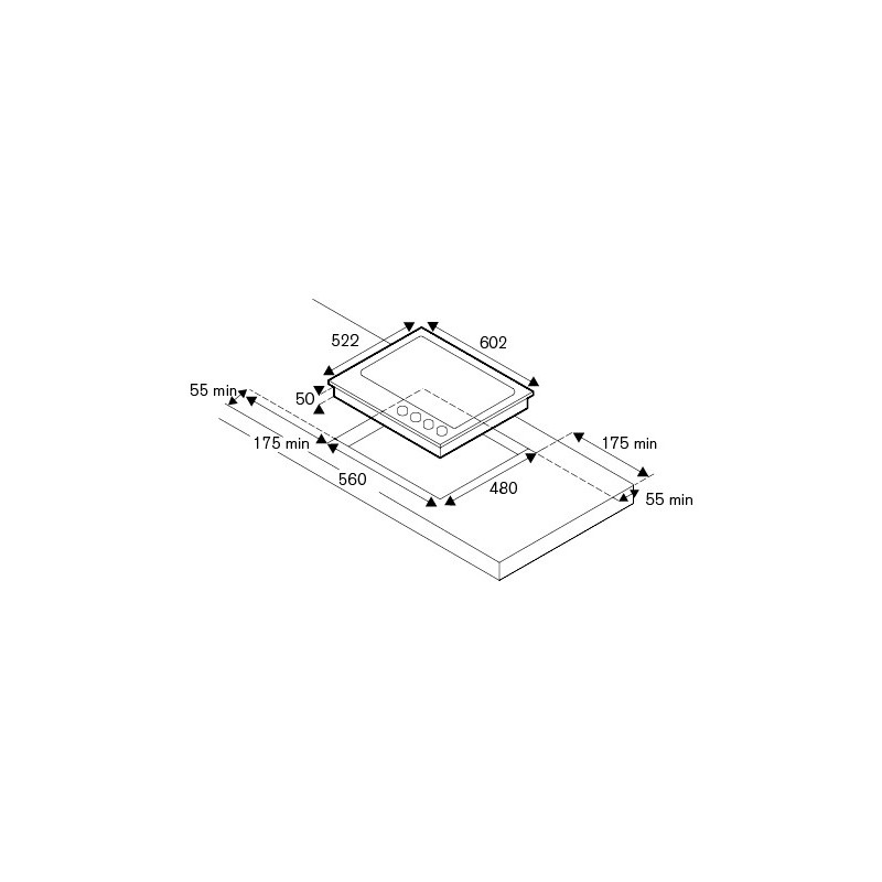 Bertazzoni La Germania P6801D9X 19 hob Stainless steel Built-in 60 cm Gas 4 zone(s)