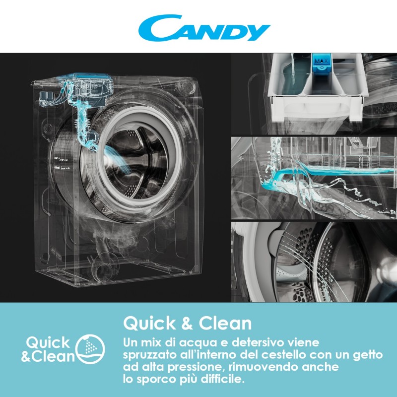 Candy RapidÓ RO 1486DWMCT 1-S lavadora Carga frontal 8 kg 1400 RPM A Blanco