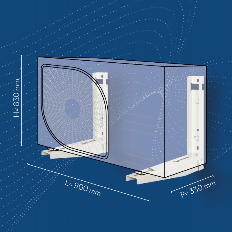 Vecamco VI46 Ménsula de soporte para aire acondicionado