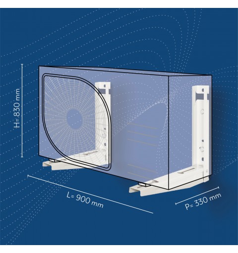 Vecamco VI46 Ménsula de soporte para aire acondicionado